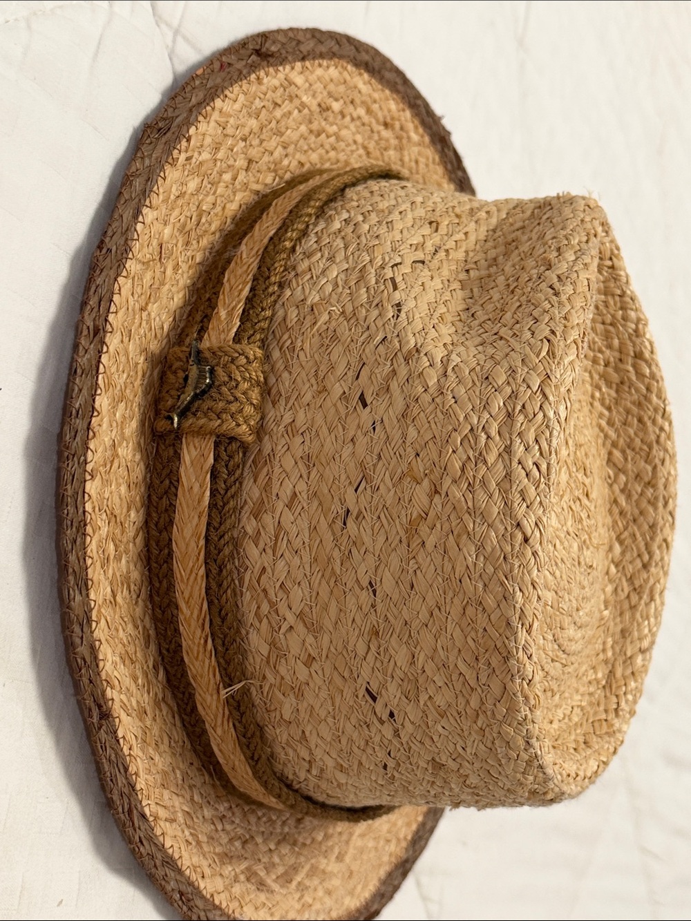 Tommy Bahama Natural Straw Fedora with Braided Band